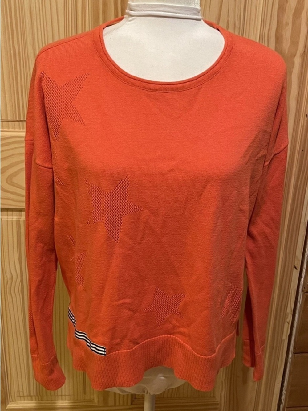 Lisa Todd salmon Star-Accent women’s  Crewneck Sweater size xl